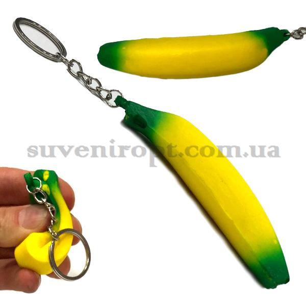 СКВИШИ - SQUISHY  брелок банан 10 см  (12) 