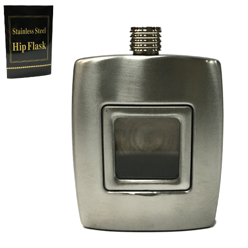 Фляга округлая с окном 8 oz