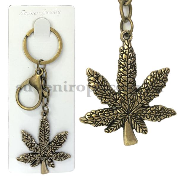 Брелок   в упаковке лист вены металлический (12)