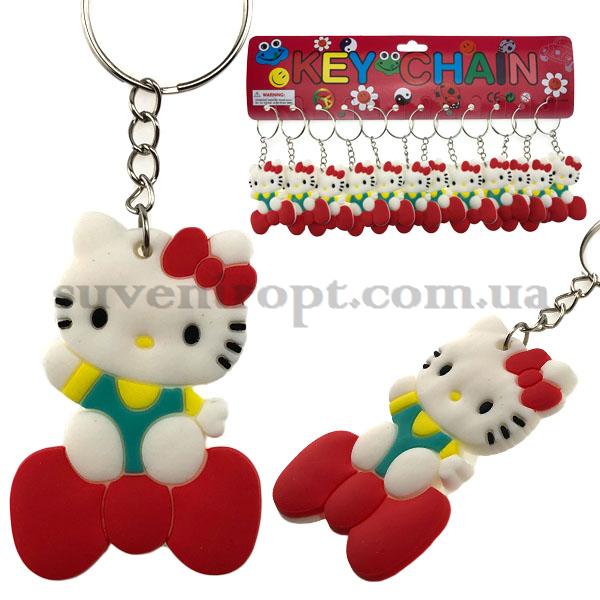 Брелок гумовий плаский Кітті на бантику (12)