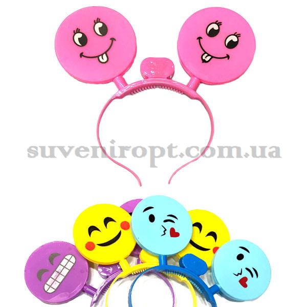 Обруч кругляшки смайл эмодзи светящийся (12) 
