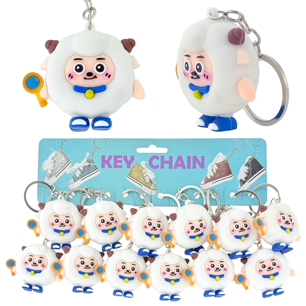 Брелок гумовий обʼємний вівця Доллі велика (12)