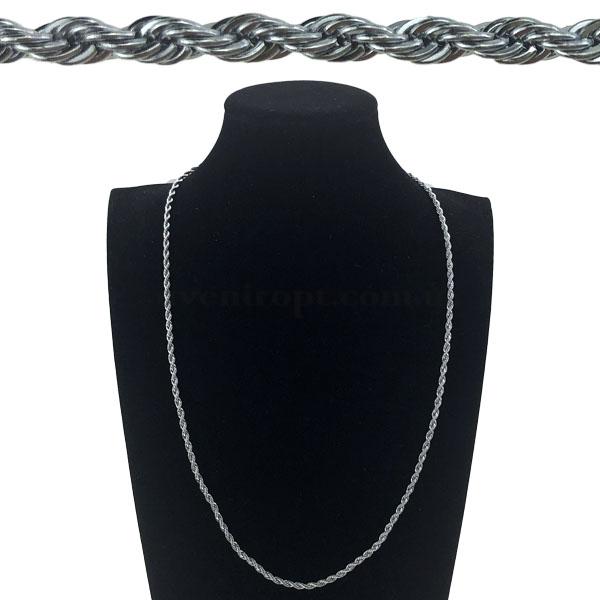 Цепочка на шею металлическая тонкая кручённая 27 см (10)
