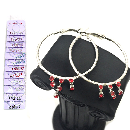 Серёжки кольца висячие камни  (12)