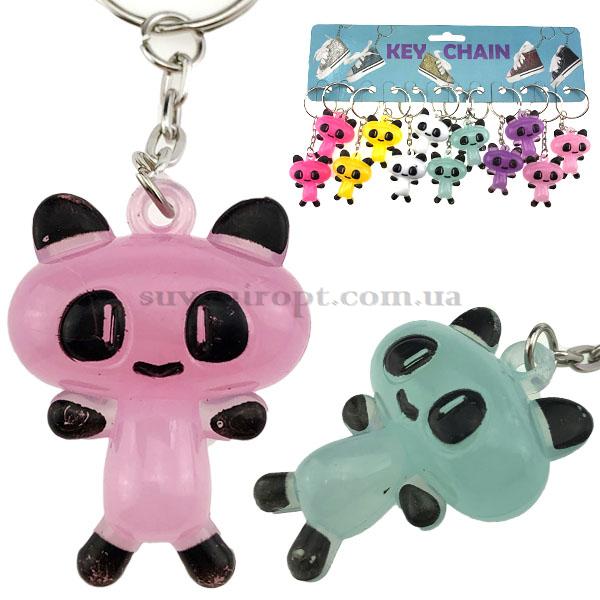 Брелок панда цветная большая голова (12)