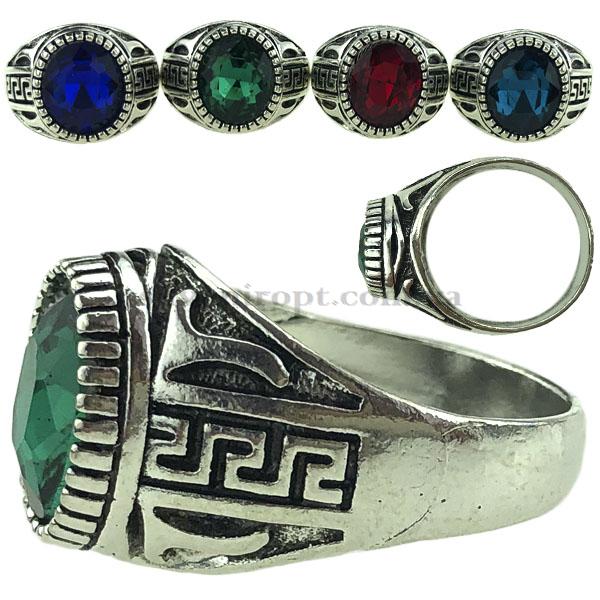 Перстень металлический с камнем (10)