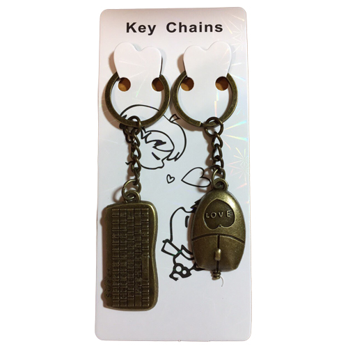 Брелки пара мышка и клавиатура желтые (12)