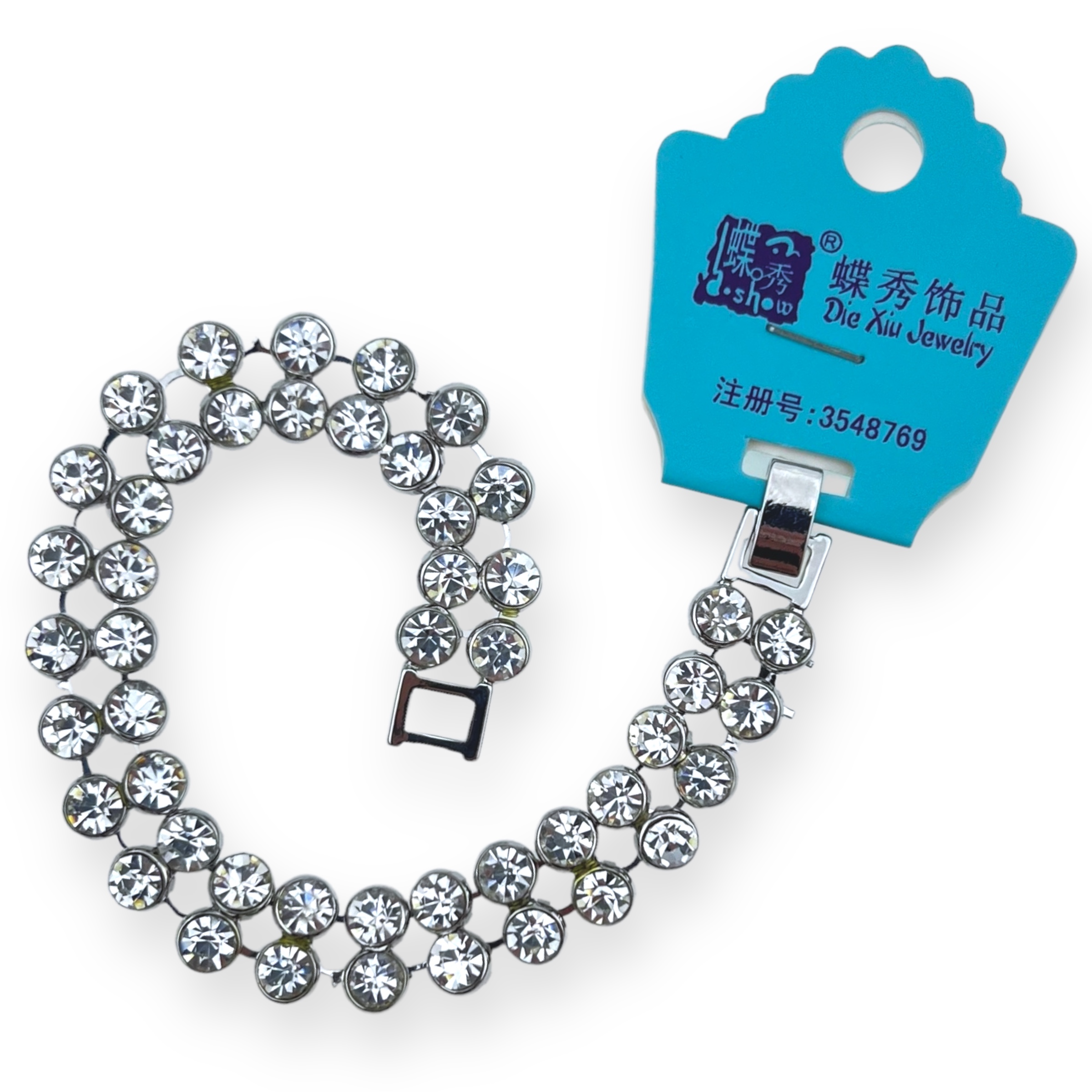 Браслет в камнях под серебро 