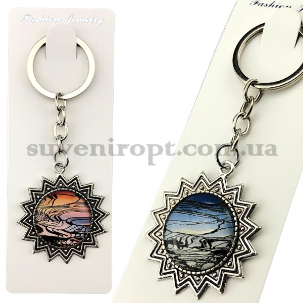 Брелок металлический  в упаковке стекло срезы (12)