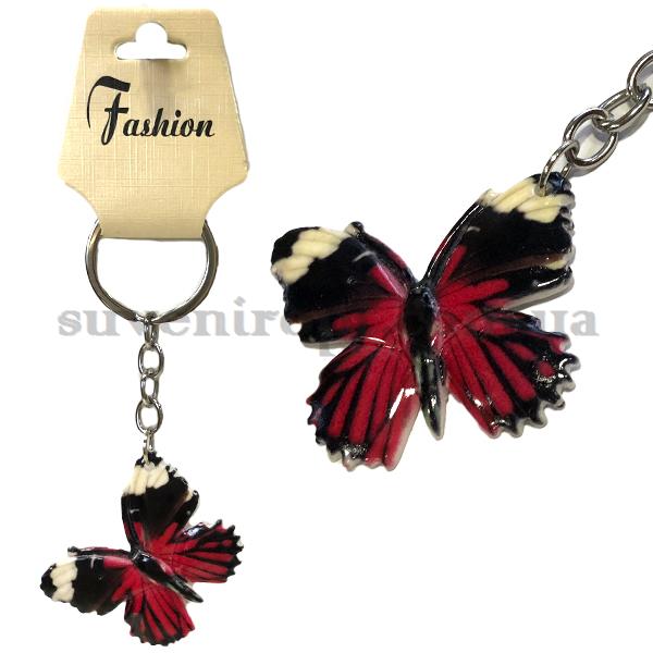 Брелок   в упаковке бабочка красно-бело-чёрная  (12)