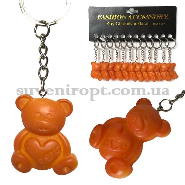 Брелки  мишка плоский с сердцем (12)