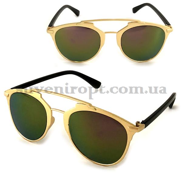 Очки солнцезащитные с перемычкой зеркалка с переливом