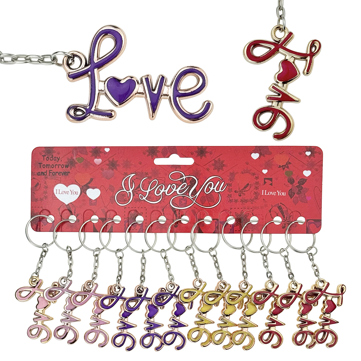 Брелок золотавий напис «LOVE» з серцем (12)