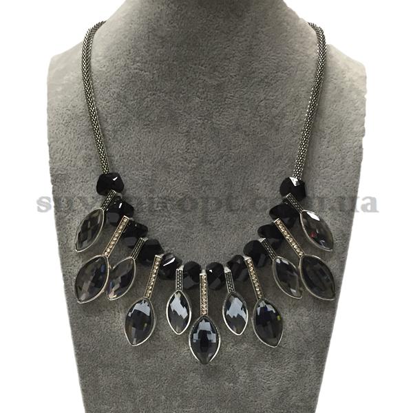 Ожерелье на шею капли висюльки гранит