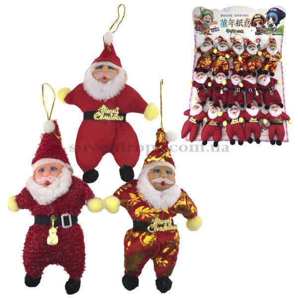 Дед мороз большой на нитке на планшетке 15  см (15) 