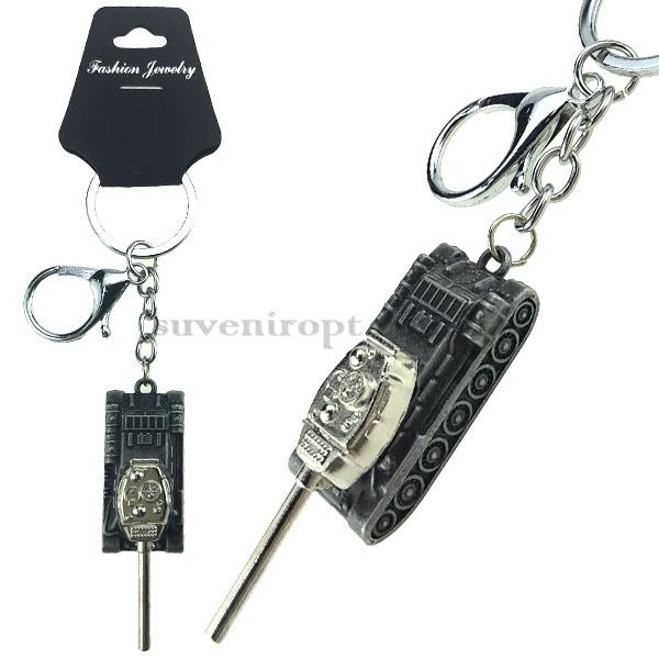 Брелок в упаковке  металлический танк (12)