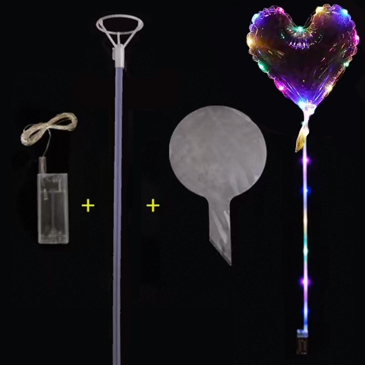 Серце, що світиться, велике BOBO balloon 1.5 метра (10) /500/