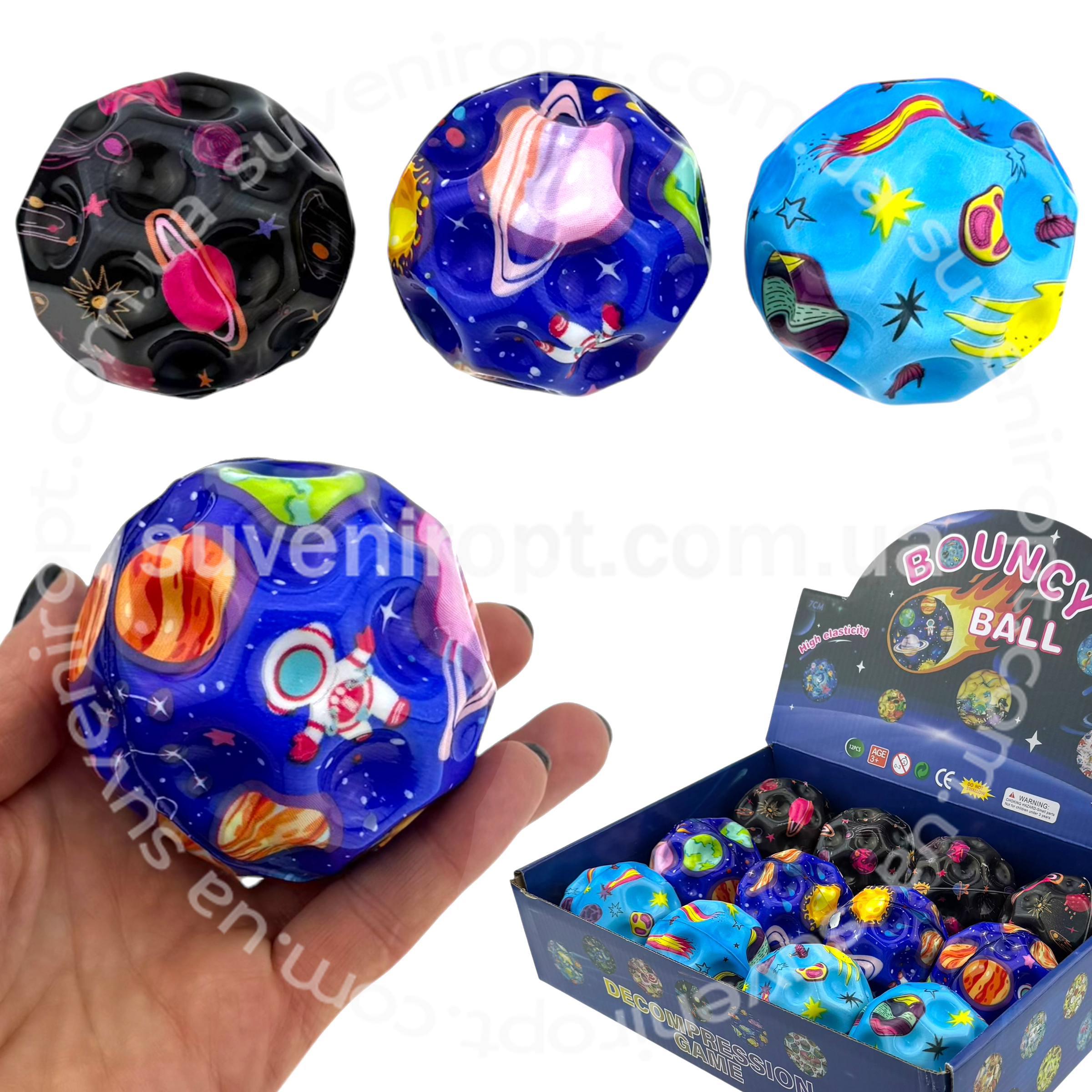 Антистрес мяч Moon Ball  7cм (12) /384/