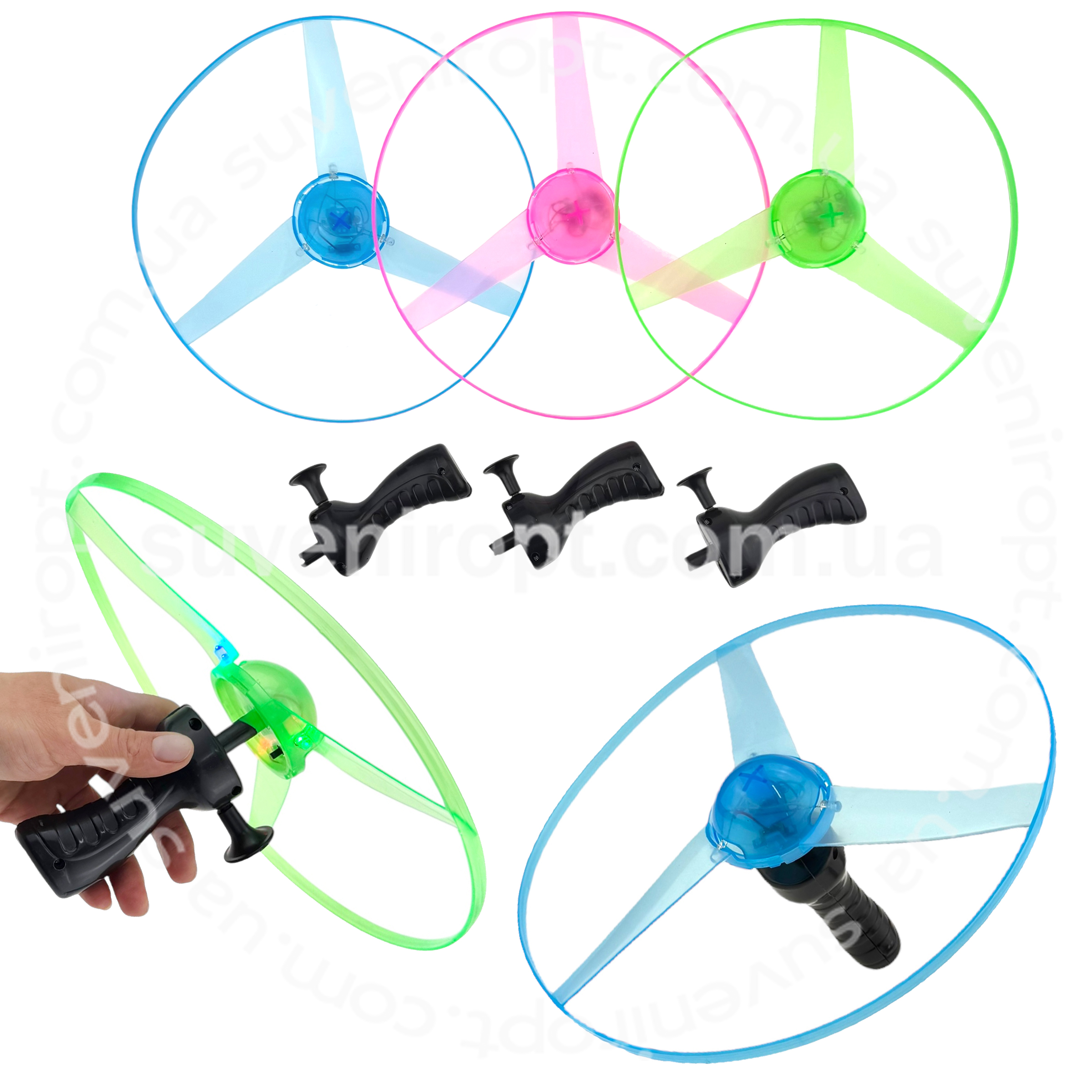 Пистолет літаюча тарелка ,що світеться 25  см  (4) /240/