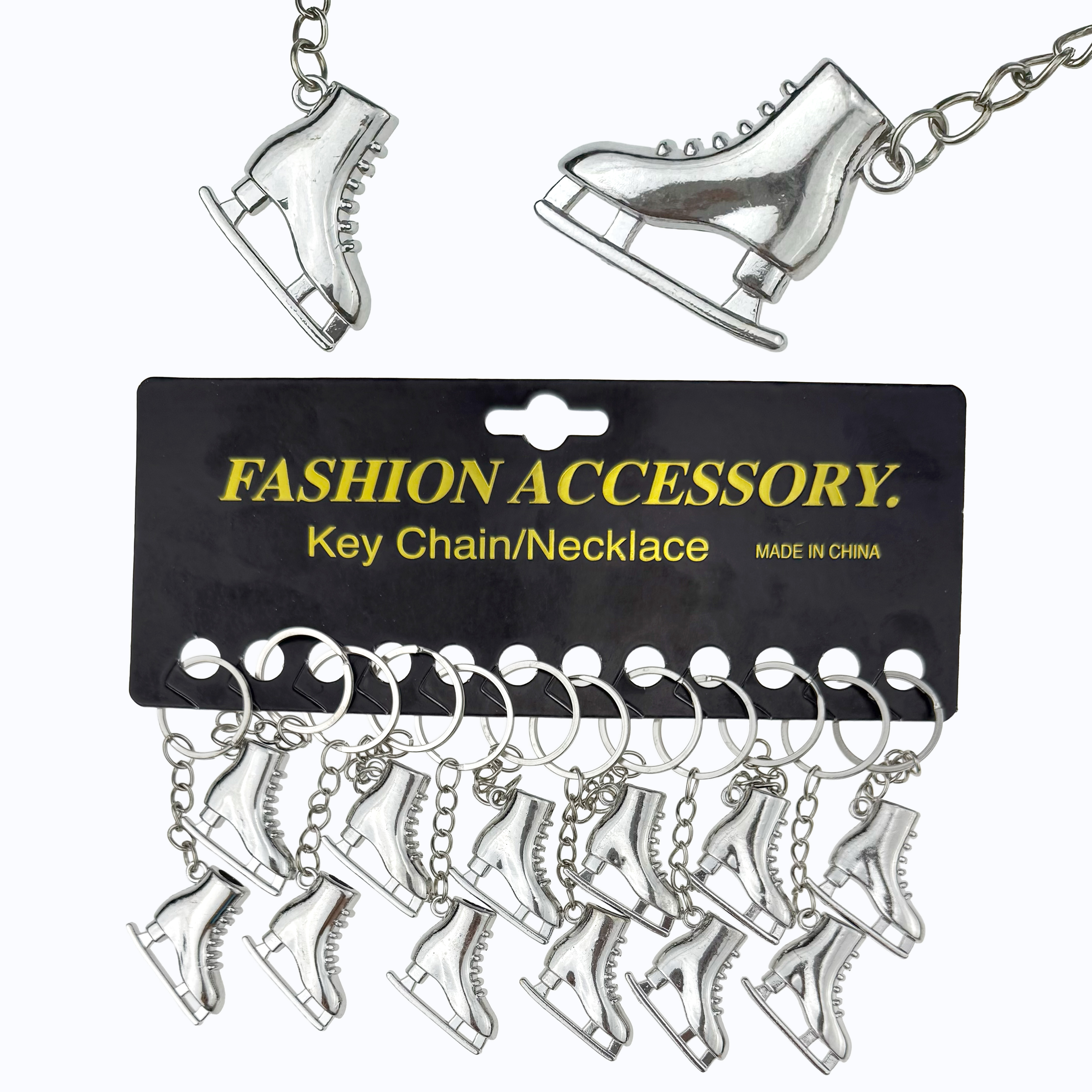 Брелок металевий ковзани для фігурного катання (12)