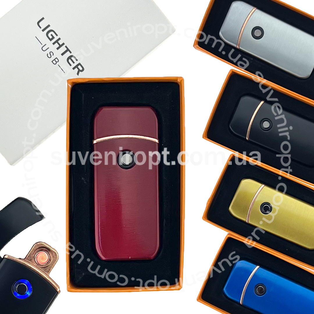 Запальничка USB LIGHTER кольорова  із зарядкою (10)