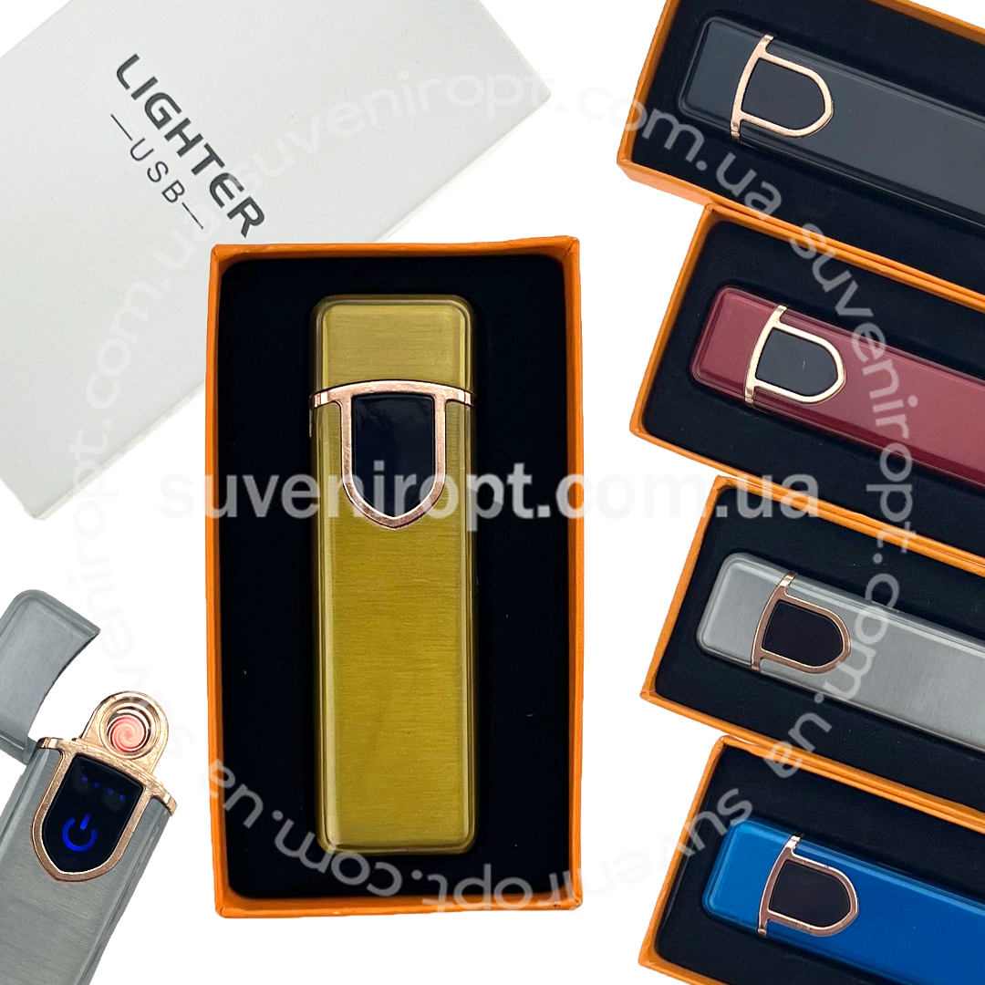 Запальничка USB LIGHTER кольорова   із зарядкою (10)