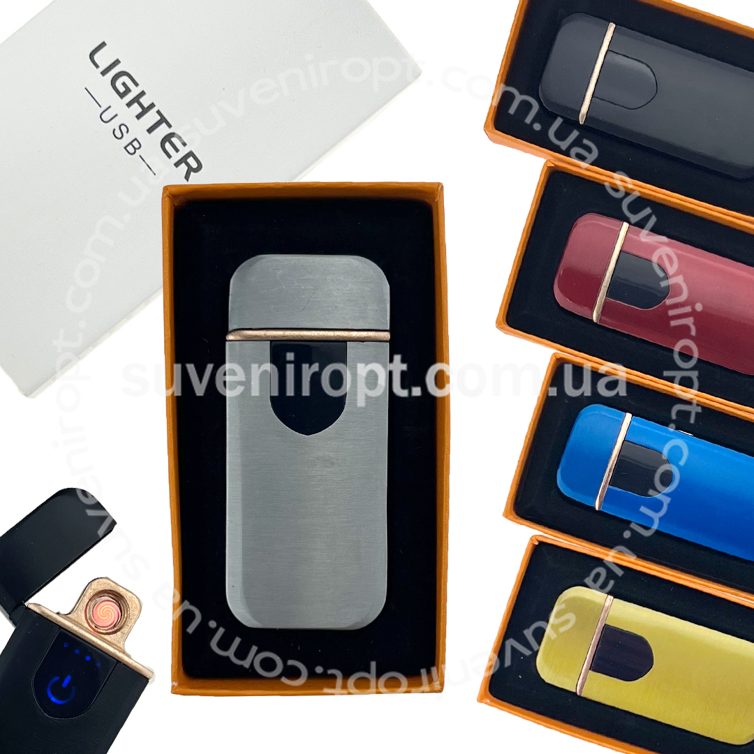Запальничка USB LIGHTER кольорова   із зарядкою (10)
