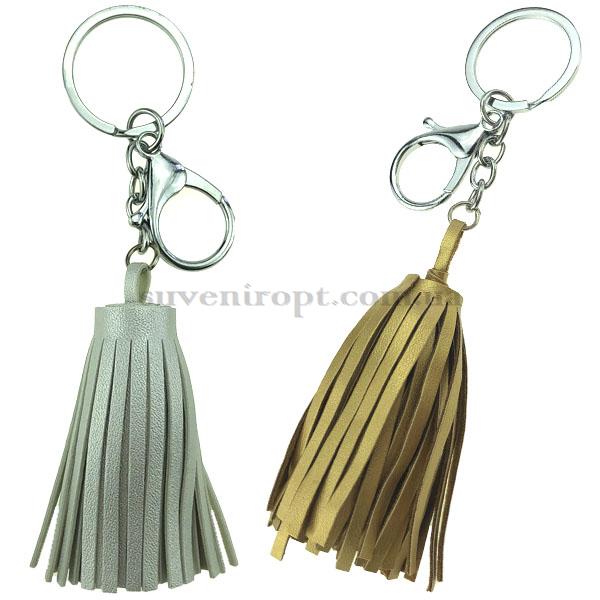 Брелокв упаковке  колокольчик кожанный золото или серебро 7 см