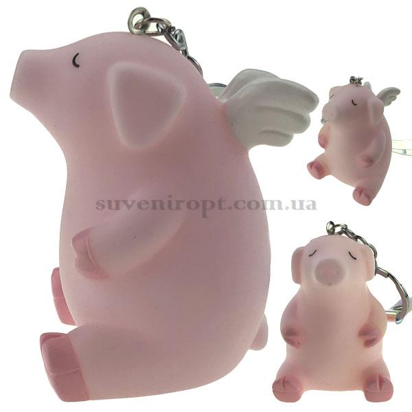 Брелок макет  с браслетом свинка ангел 8 см