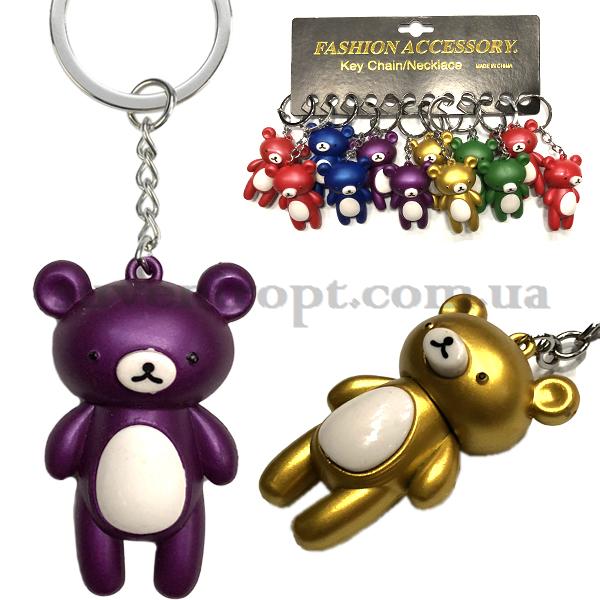 Брелки мишка большой белый пузик цветной (12)