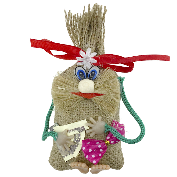 Домівка магніт мішечок ручки ніжки з бантиком 15 см