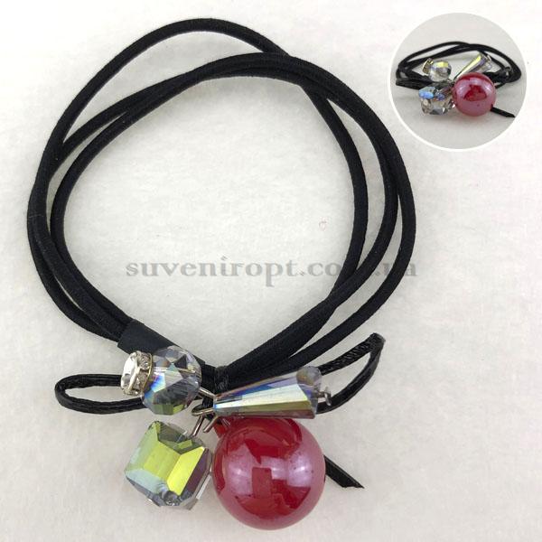 Резинка тройная шар камни колокольчик (10)