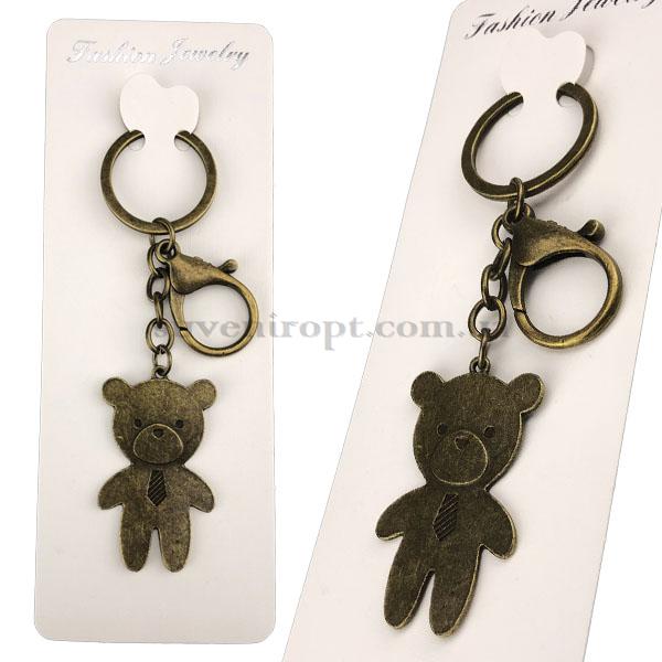 Брелок   в упаковке металлический мишка с галстуком