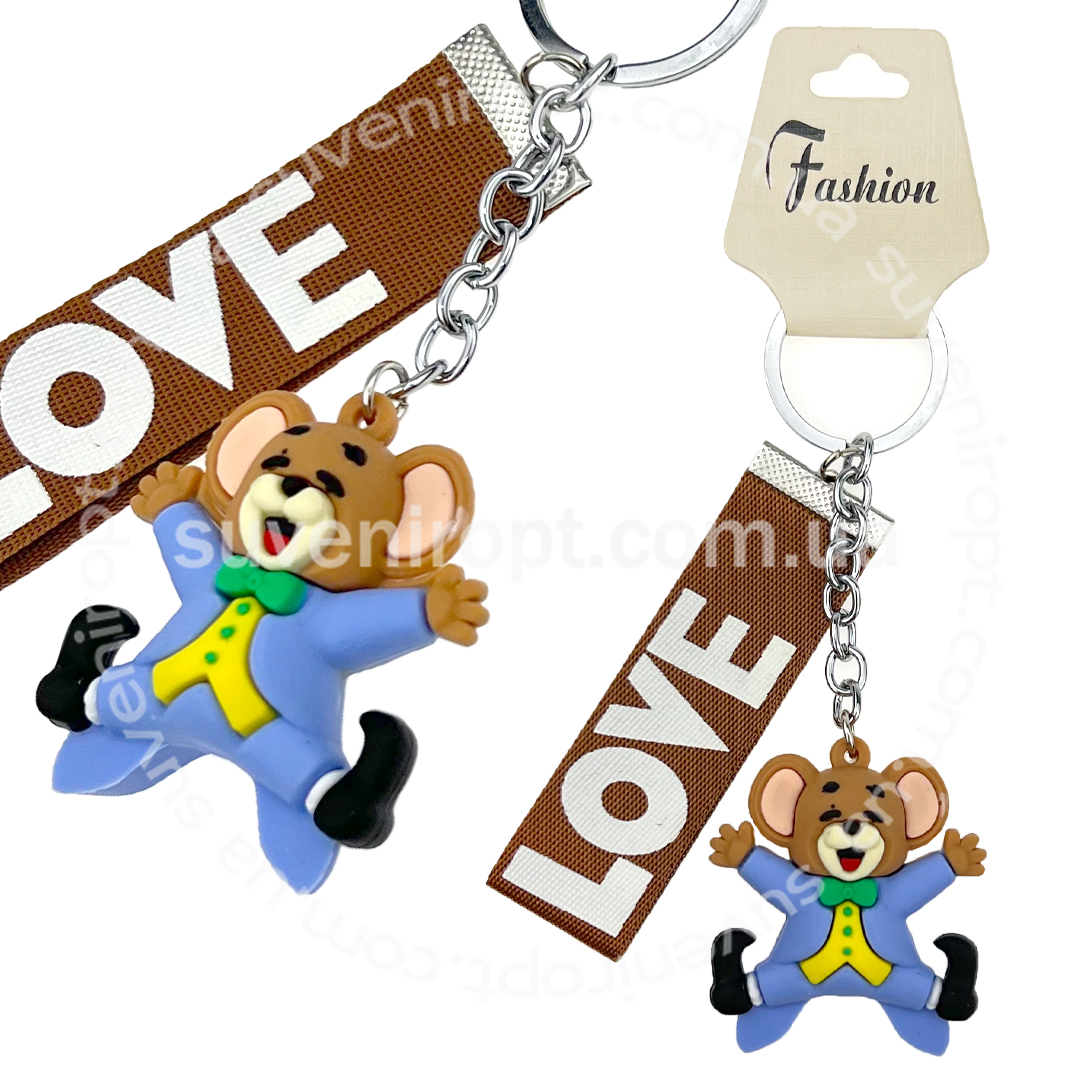 Брелок в упаковці макет Джеррі в кроватці зі стрічкою LOVE (12)