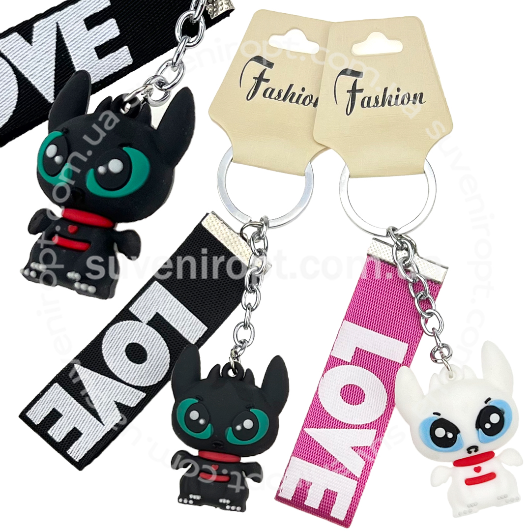 Брелок в упаковці макет Дракоша зі стрічкою LOVE (12)