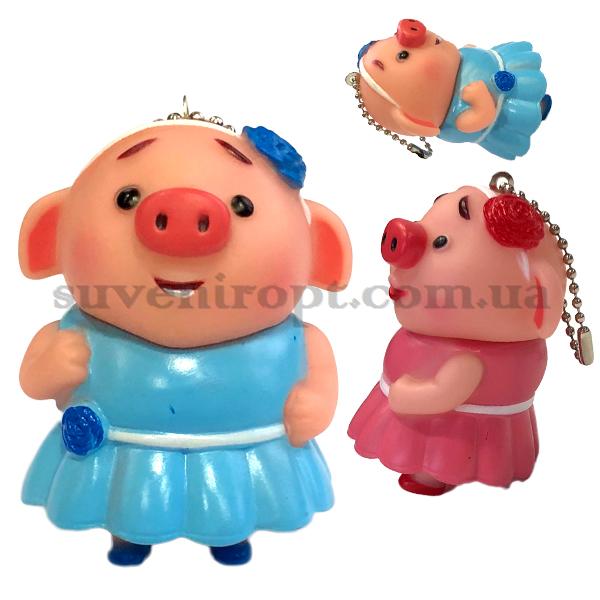 Свинка кукла в платье с цепочкой  7 см (4)