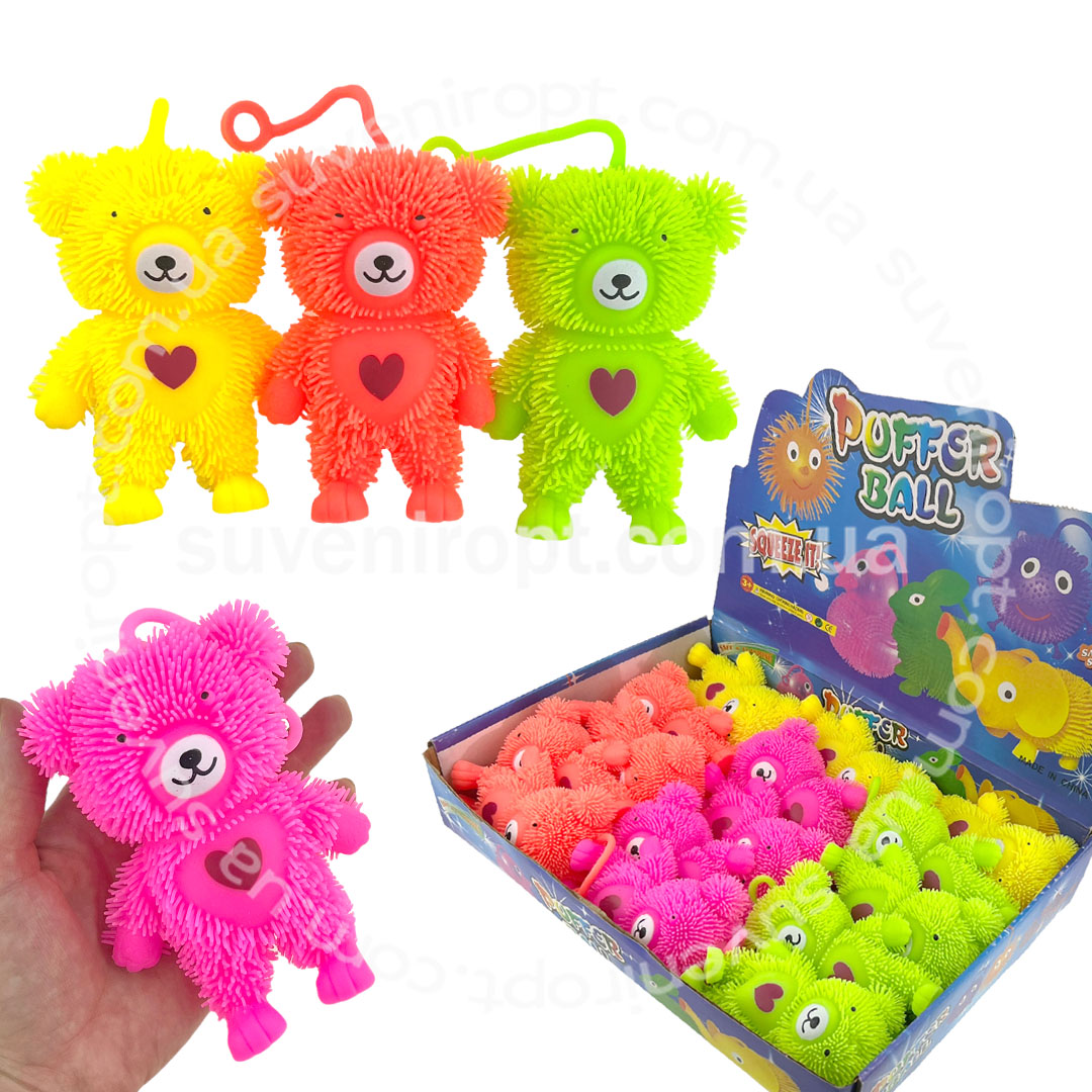 Йо-йо світяшка ведмедик із сердцем 12см  (15) /360/