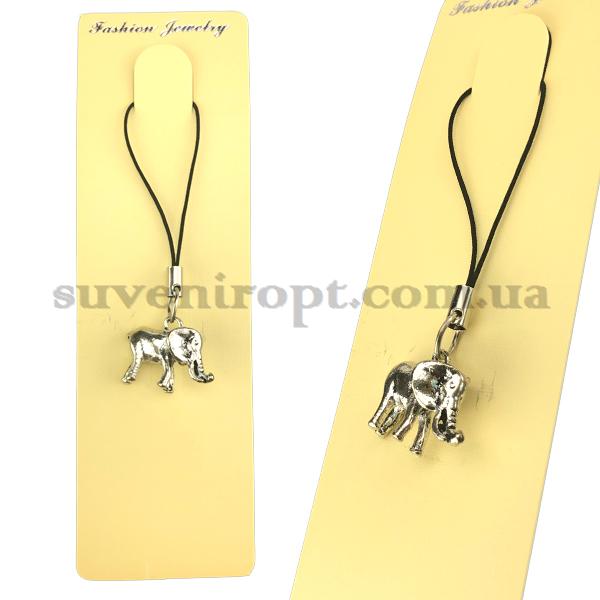 Брелок на мобильный слон бронзовый