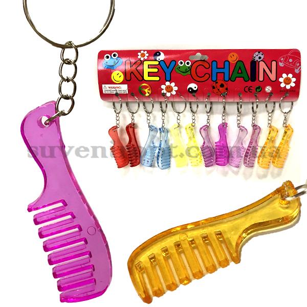 Брелок расчёстка большая цветная под стекло (12)