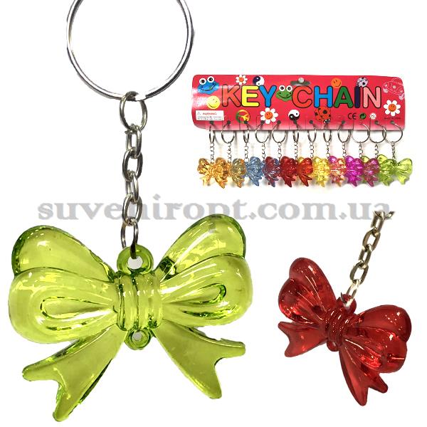 Брелок бантик прозрачный под стекло (12)