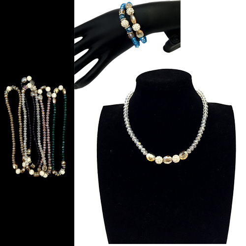 Бусы-браслет кристал с шариками 17 см (10)