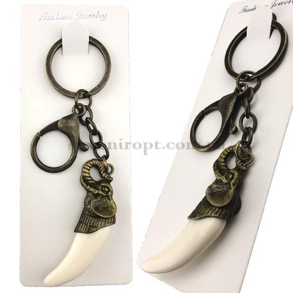 Брелок в упаковці металевий зуб слона (12)