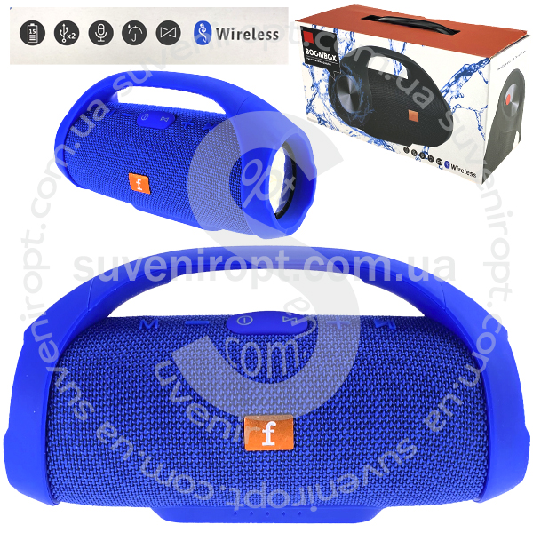 Беспроводная колонка BOOMBOX c ручкой ХОРОШИЙ ЗВУК  цвет синий 21x11