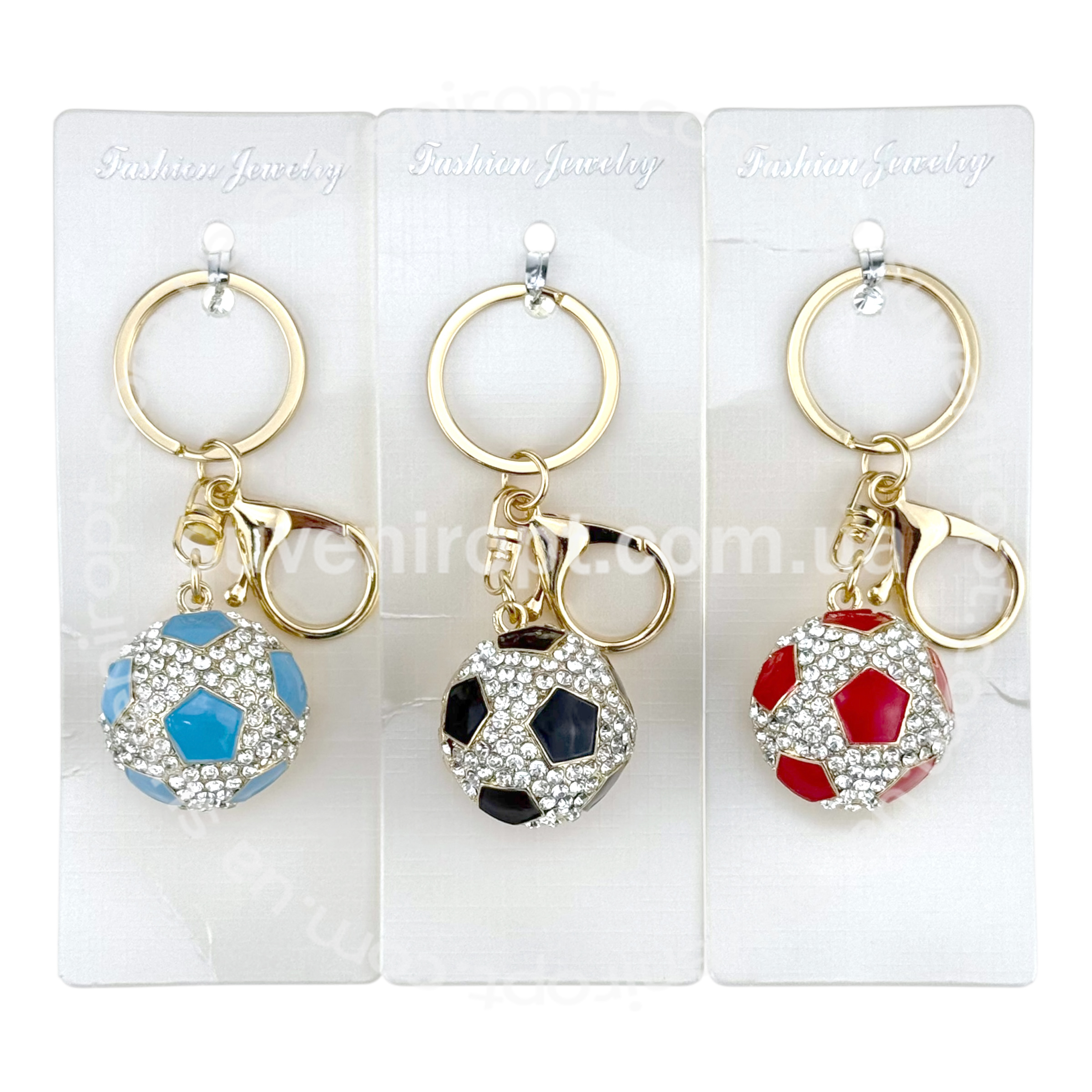 Брелок мяч футбольний в камінчиках (12)