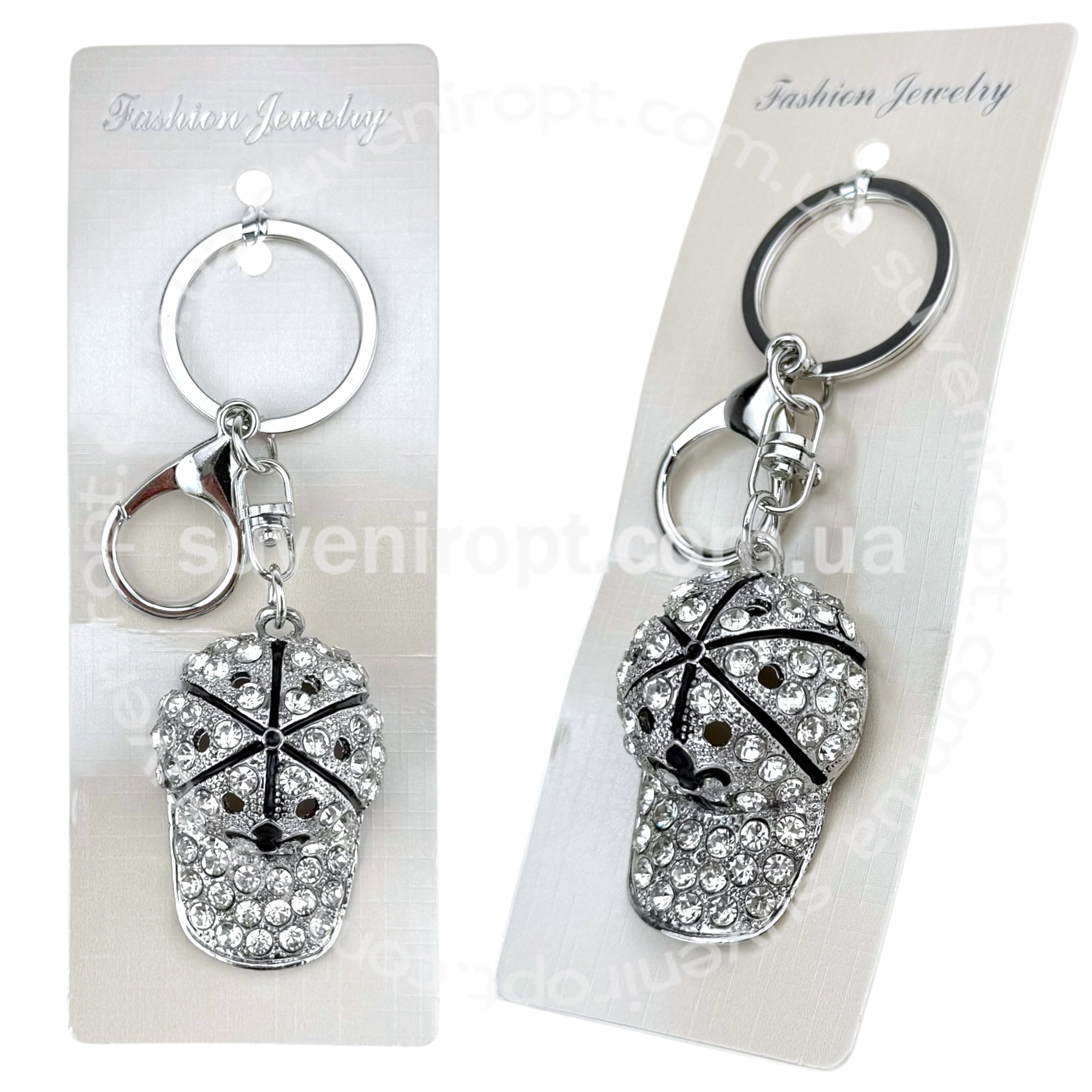 Брелок кепка в камінчиках (12)