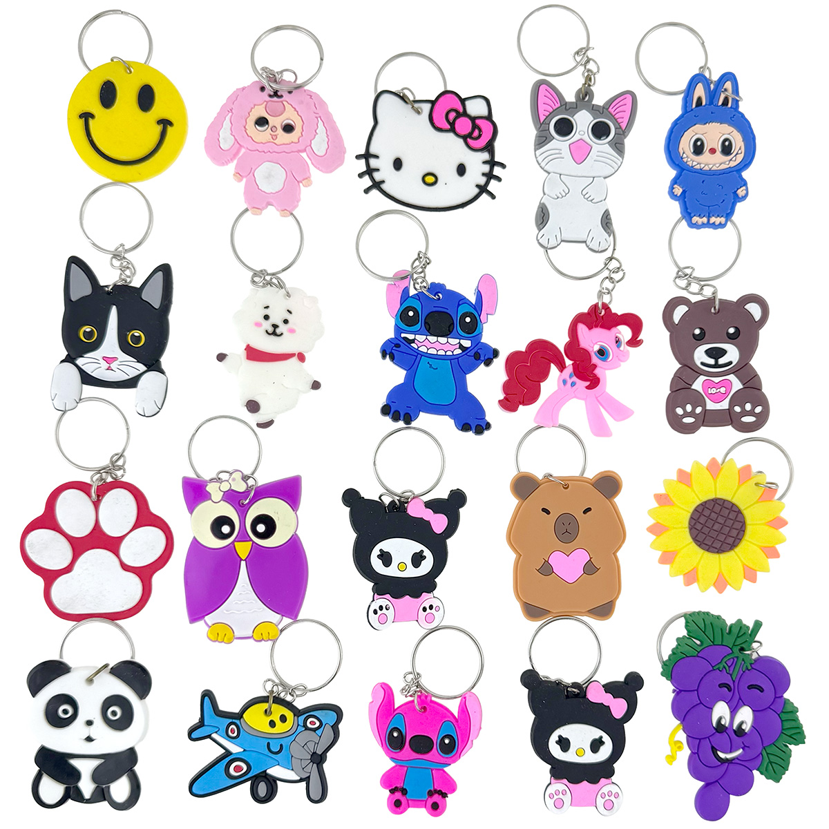 Брелки гумові пласкі в асортіменті (12) 