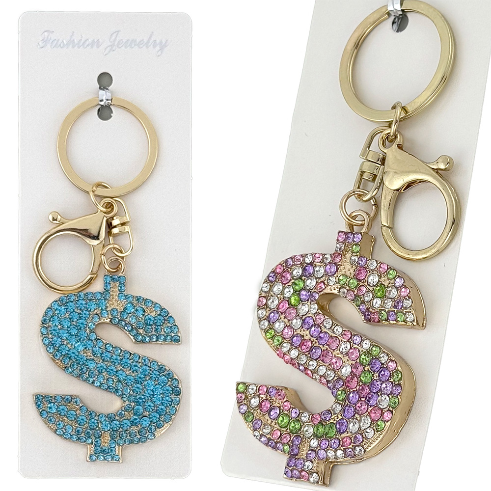 Брелок в камінчиках долар великий (12)