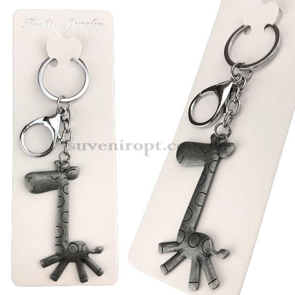 Брелок   в упаковке металлический весёлая жирафа