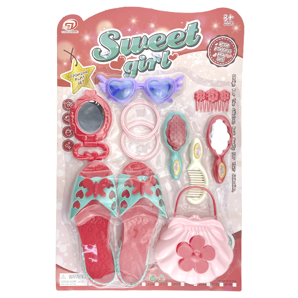 Набір для дівчаток тапочки сумочка окуляри дзеркало гребінець /108/