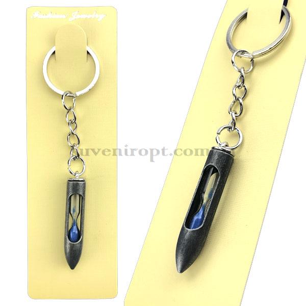 Брелок в упаковке  металлический пуля с песком (12)